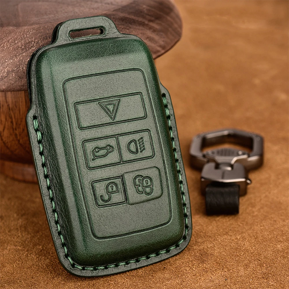 

Чехол для автомобильного ключа из натуральной кожи, чехол для Land Rover Range Rover Evoque Discovery 5 Discovery Sport для Jaguar, автомобильный Стайлинг