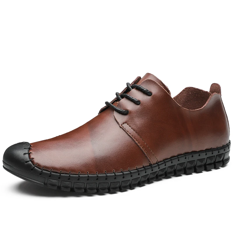 Мужские повседневные туфли из спилка коричневые черные мягкие в британском