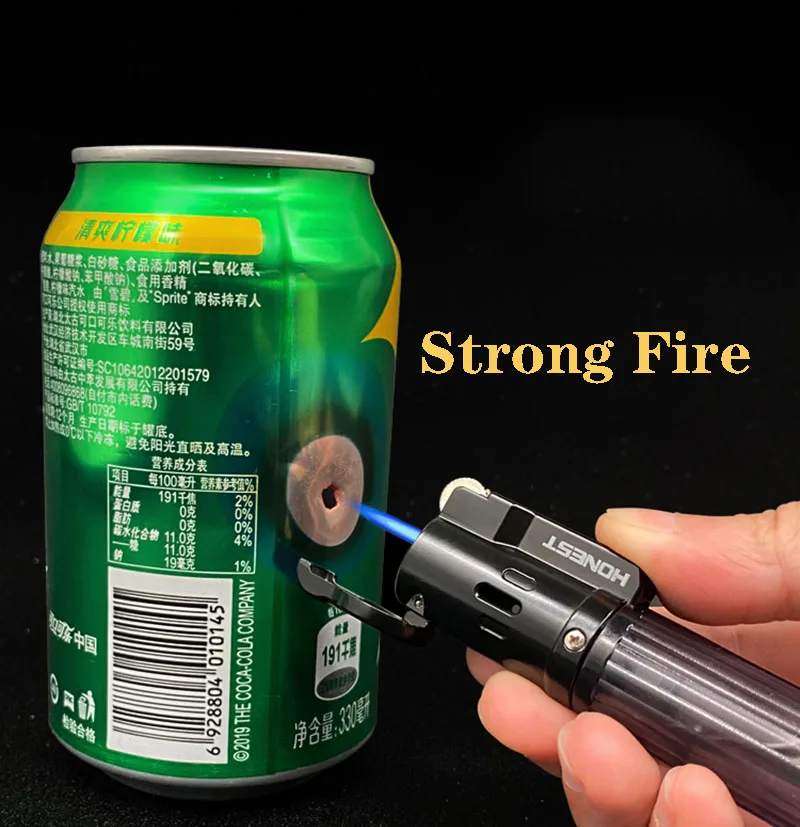 Газовая зажигалка прозрачная видимая газовая с защитой от ветра и синего