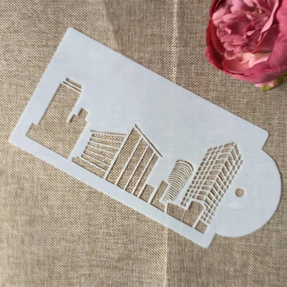 5 шт./лот 26 см Метрополис здание мира DIY Многослойные трафареты картина