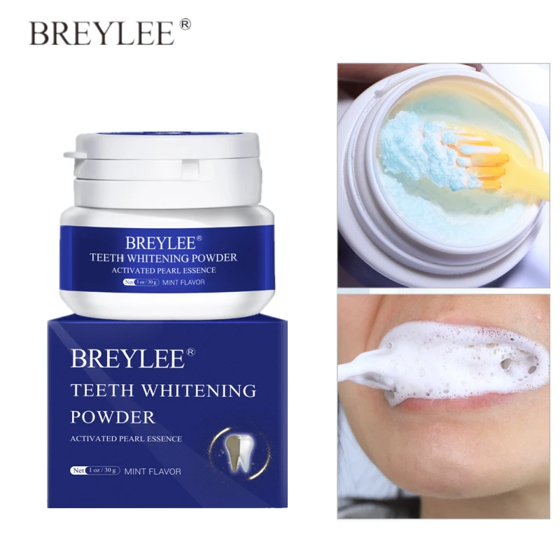 

BREYLEE отбеливание зубов пудра с эссенцией чистая гигиена полости рта Отбеливание зубов удаление зубного налета отбеливание свежего дыхания ...