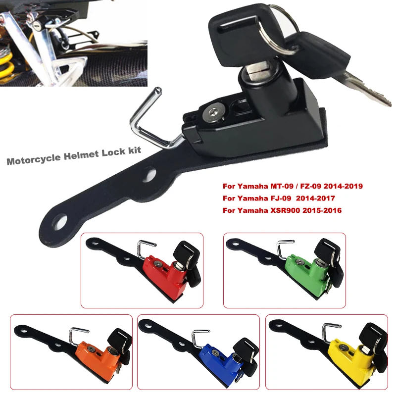 MT09 замок для мотоциклетного шлема с крючком боковой Противоугонный защитный