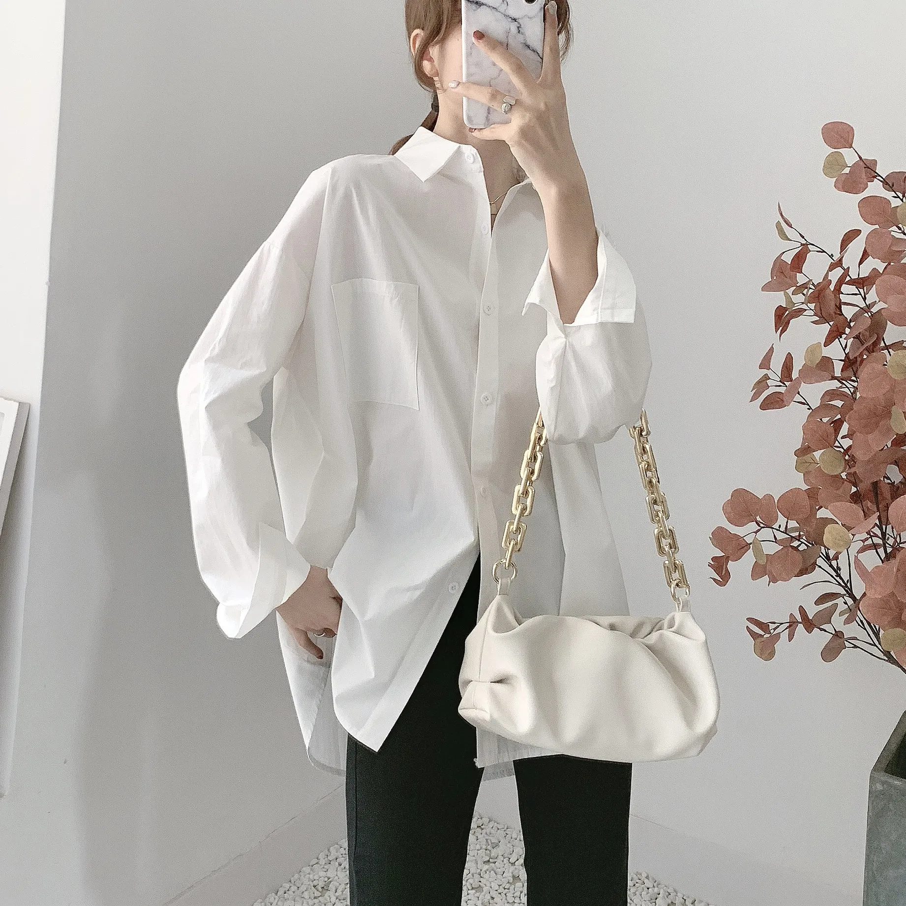 

Long Sleeve Blouses Shirts Spring 2021 New Women's Blouse Vintage Blouse Women White Female Loose Street Shirts Clothing 718A