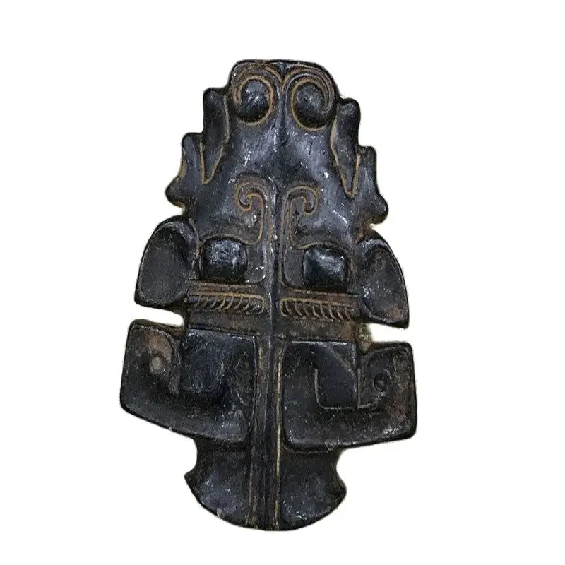 

Red mountain culture collection iron Meteorite carved totem PENDANT