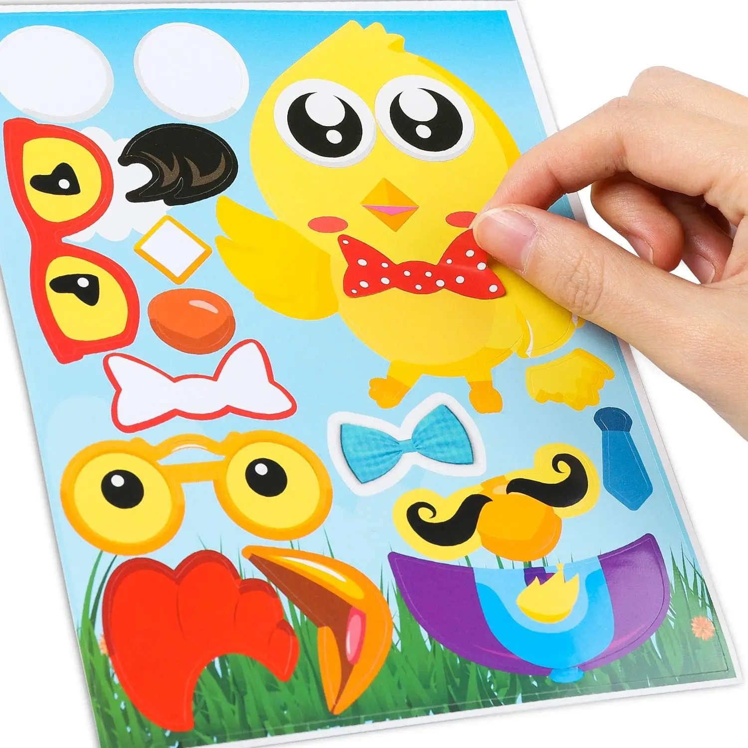 

40Pcs/set Farm Animal Make-a-Face Kid Stickers Fun Art Craft Project Early Education Puzzle Games Party Supplies for Children