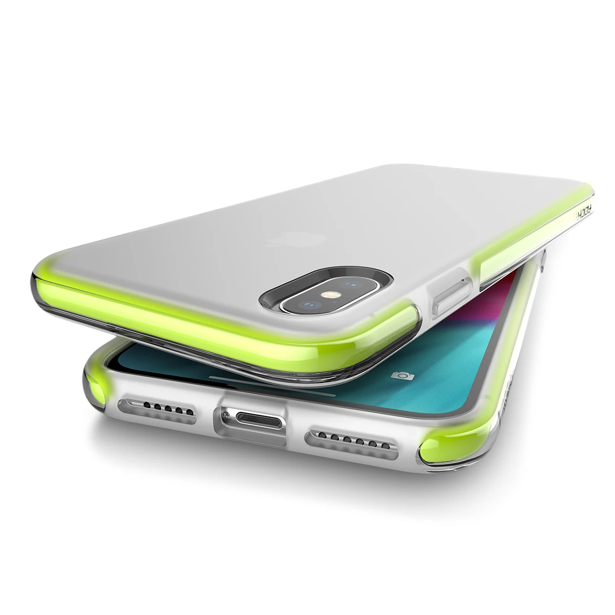 Transparent Green Противоударный чехол ROCK для iPhone XS Max, сверхмощный защитный чехол для iPhone XS XR X, матовый чехол, адсорбция - Цвет: Transparent Green