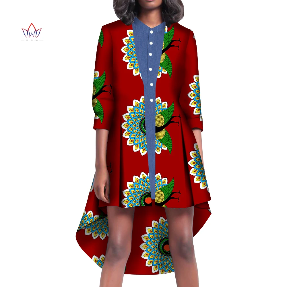 

Dashiki African Dress for Women new spring Vintage Maxi robe african bazin Knee-length Vestidos Female High Waist Outfits WY9020