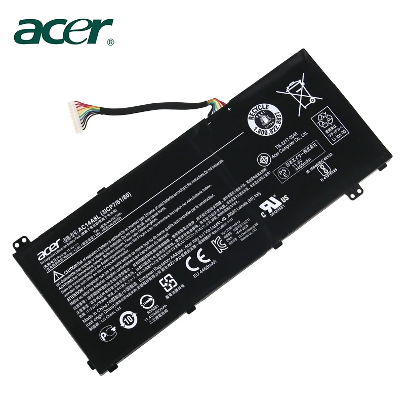 Аккумулятор для ноутбука acer Aspire VN7-571 VN7-571G VN7-591 VN7-591G VN7-791G KT.0030G. 001 аккумулятор большой емкости 11,4 V 4605 мА/ч, AC14A8L
