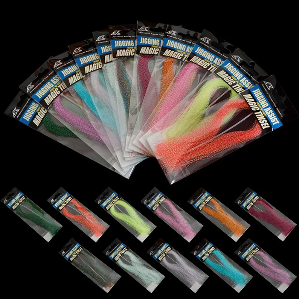 

1pack Fishing Sparkle Holographic Tinsels Glow Material UV Fly Tying Crystal Jigs Hook Assist For Fly Tying /lure/ Jig