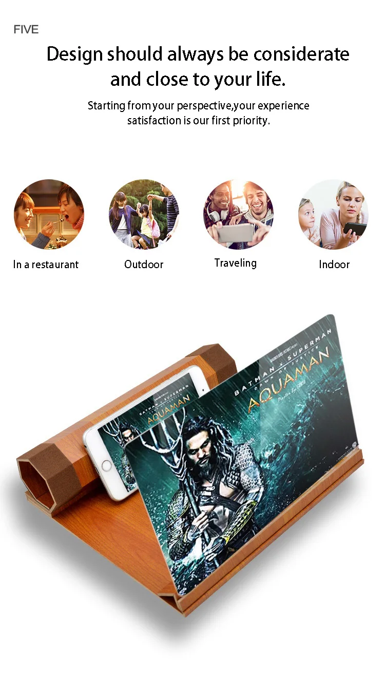 

Universal Mobile Phone Screen Magnifier 12 Inch Radiation-proof Stereoscopic Video Amplifying Glass Desktop HD Bracket Holder