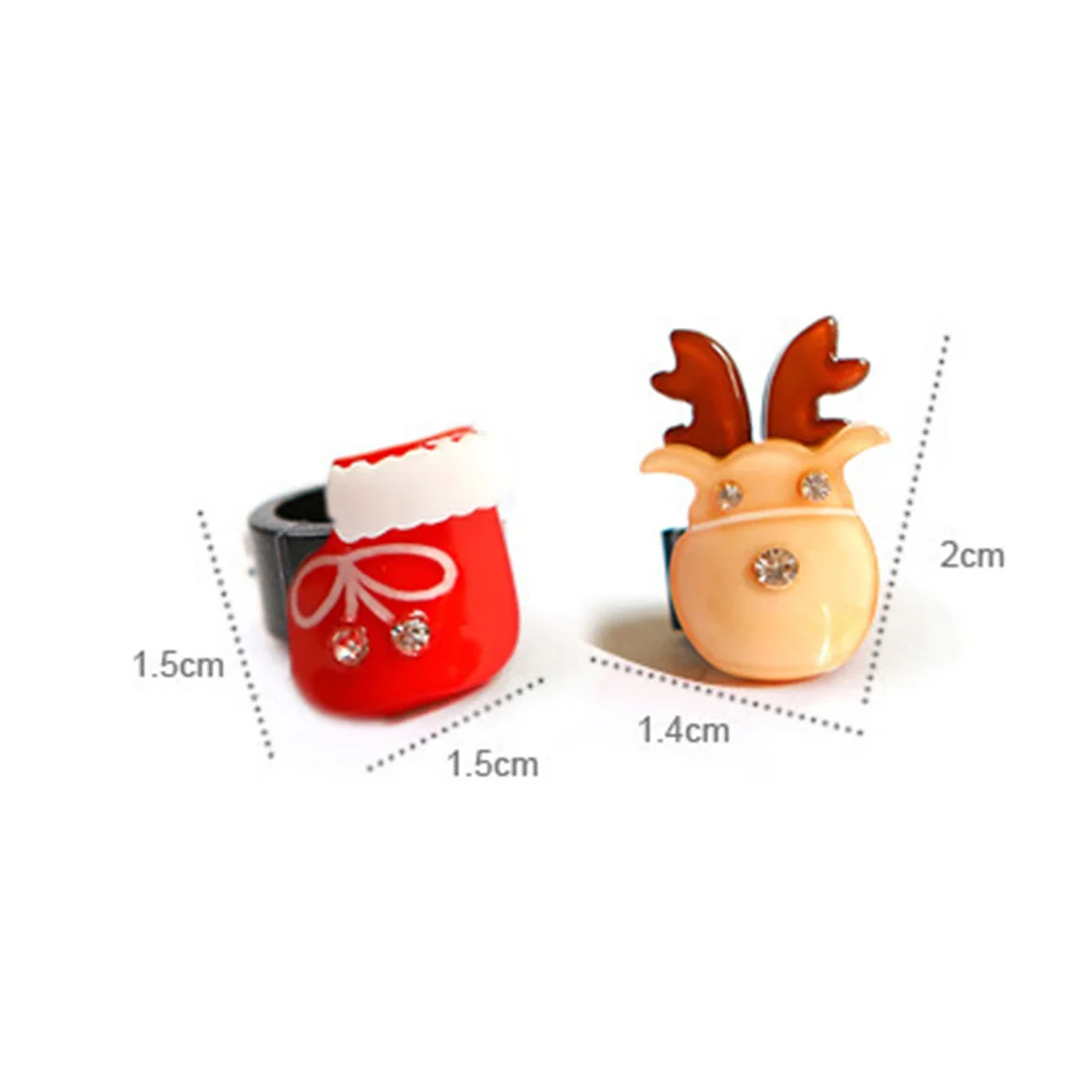 Новые милые рождественские заколки для волос девочек Рождественская елка