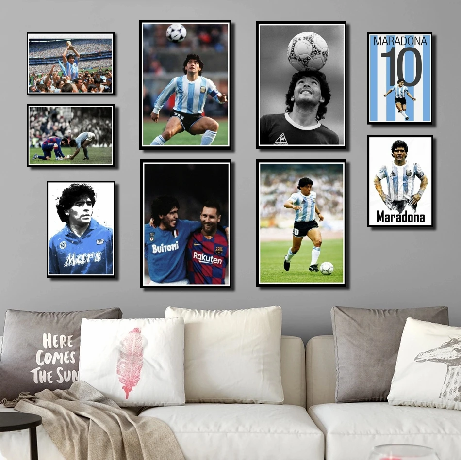 Идеальное украшение для дома JL Maradona Постер из крафт-фильма наклейки на стену с