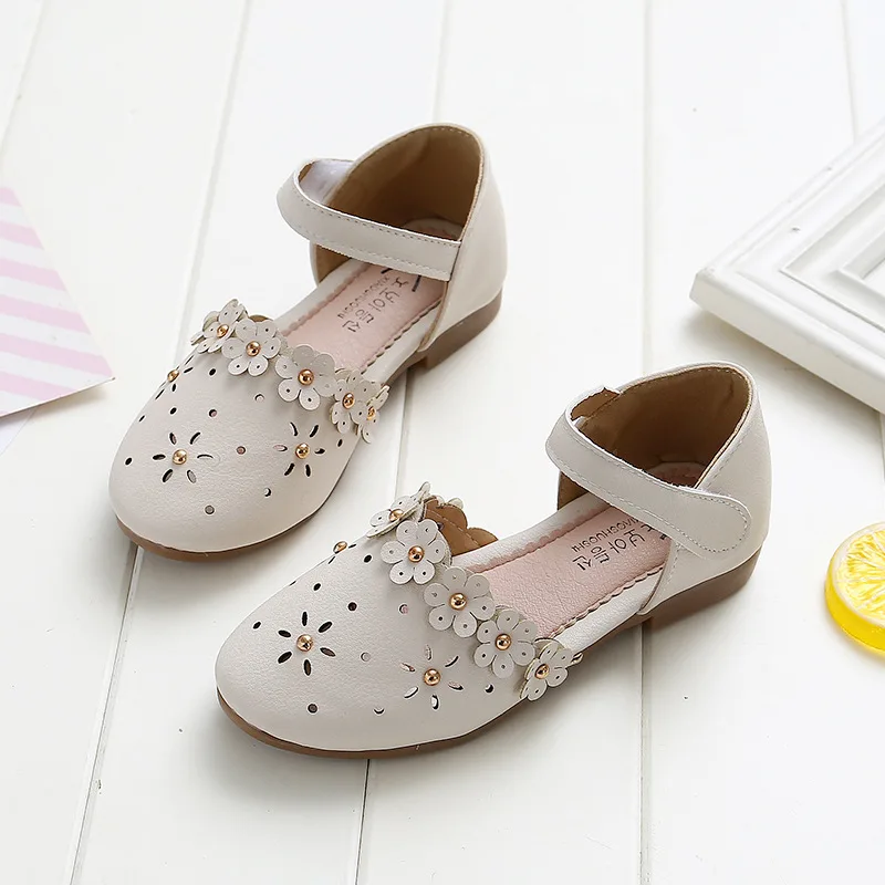 

1 2 3 4 5 6-13T Princess shoes Girls Kids Sandals soft bottom Spring Summer Baby girls Single Shoes fille chaussure black Pink