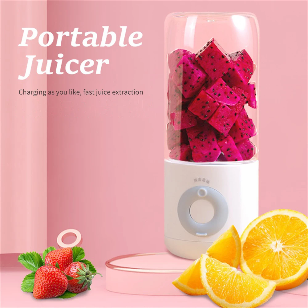 

Portable Juicer Household Multi-functional Electric Dragon Fruit Milk Shake Maker Blender USB Rechargeable Mini Juice Cup