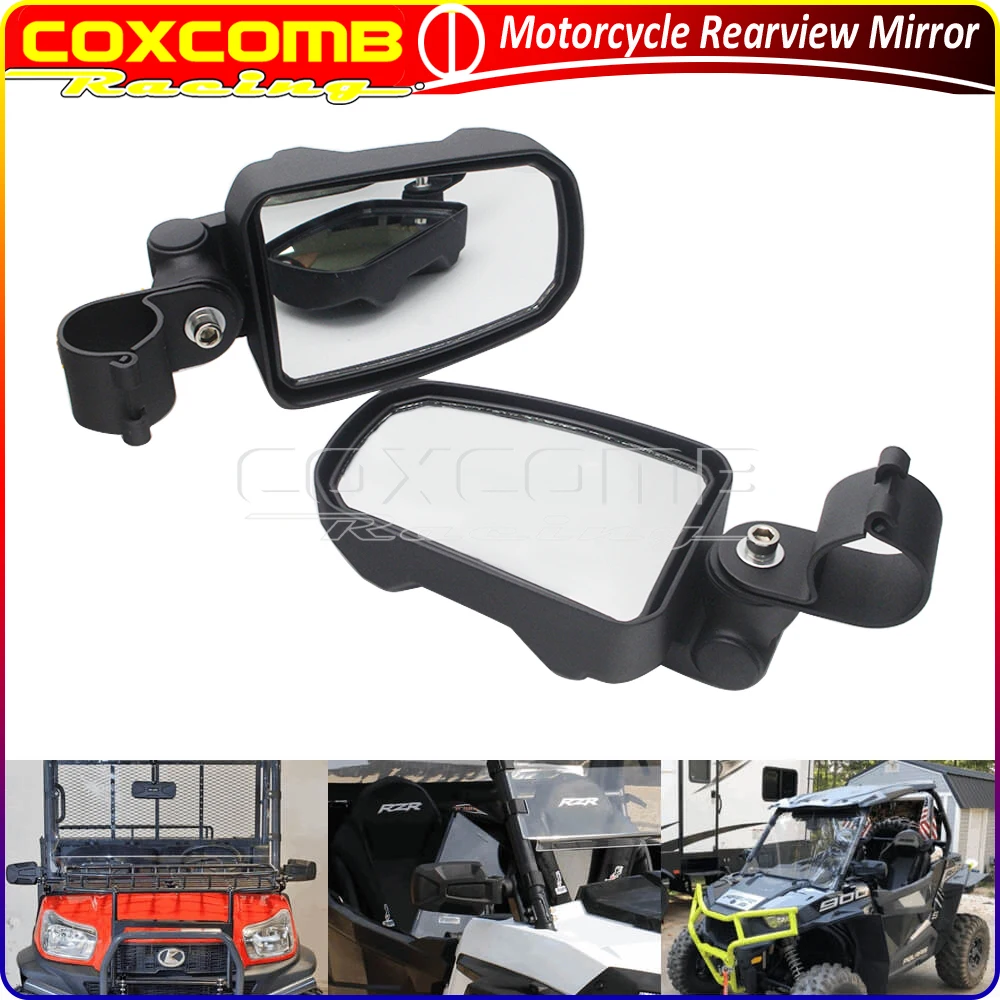 

Universal 1.75"/2" Motorcycle UTV Side Rearview Mirrors For Polaris RZR 1000 XP Ranger Arctic Cat Honda Yamaha Rhinos 450 660