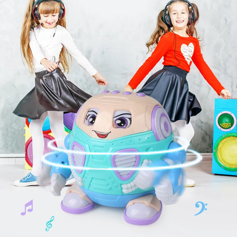 Электрический танцующий робот светодиодный светильник музыкальная Детская