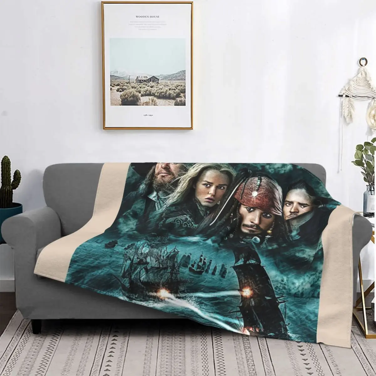 

Плед в клетку для пиратов Карибского моря, зимнее покрывало для кровати