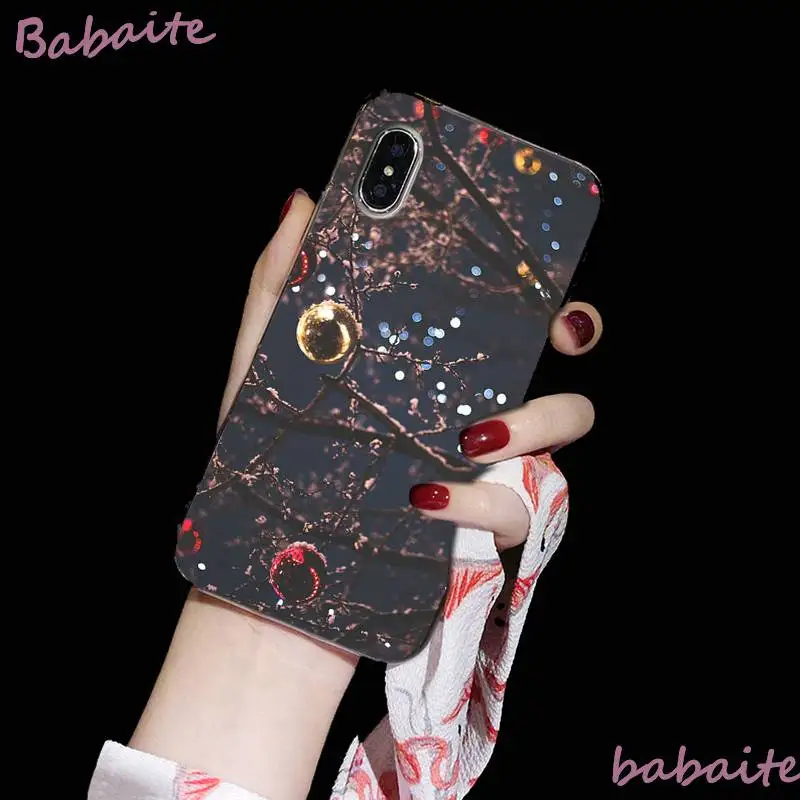 Babaite Merry christmas зимний красивый светильник с узором чехол для телефона для iPhone 8 7 6 6S Plus X XS MAX 5 5S SE XR 11 11pro 11promax