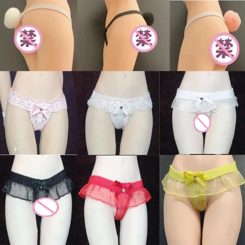 

IN STOCK 1/6 Scale female sexy thong ice silk mesh underpants fit 12 inch TBLeague PH JIAOU DOLL figure body