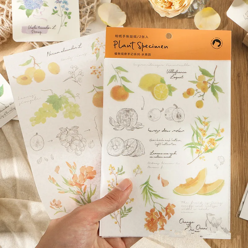 

"Plant Story" 2pcs Beautiful Scrapbooking Stickers Card Making Photo Album DIY Decoration
