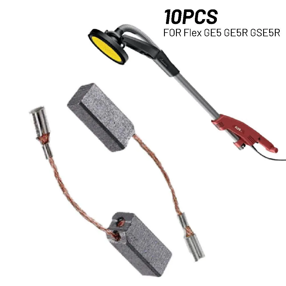 

10Pcs 6.3x8x16mm Carbon Brush For Flex GE5 GE5R GSE5R Drywall Sander Automatic Cut Out - 280291 Angle Grinder Power Tool Accs