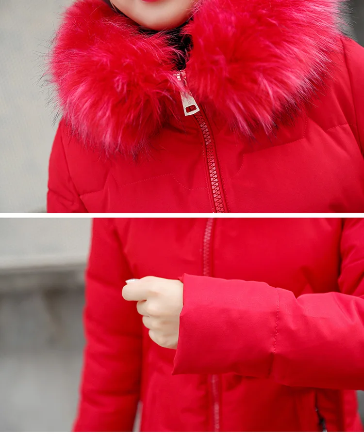 

Cotton Hot Sale Solid Full Pockets Zippers Female Long Coat 2021 New Slim Parka Padded Jacket Winter Thick Warm Windbreaker