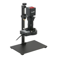 1080p sony imx307 hdmi vga industrial digital video microscope camera 100x 130xc mount lens microscope stand for pcb soldering