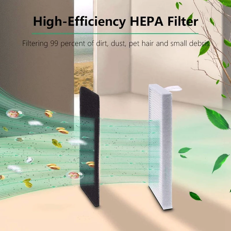 

18 Pairs HEPA Filter and Filter Cotton Sweeping Robot Accessories for Ecovacs Deebot N9+ Robot Vacuums