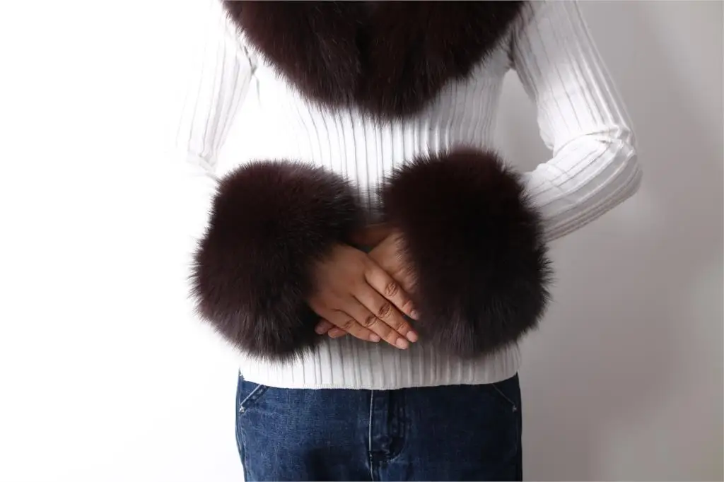 ZDFURS* высококачественные манжеты из лисьего меха горячая Распродажа наручных грелок из натурального Лисьего меха манжета для рук теплые женские браслеты браслет из натурального меха перчатки