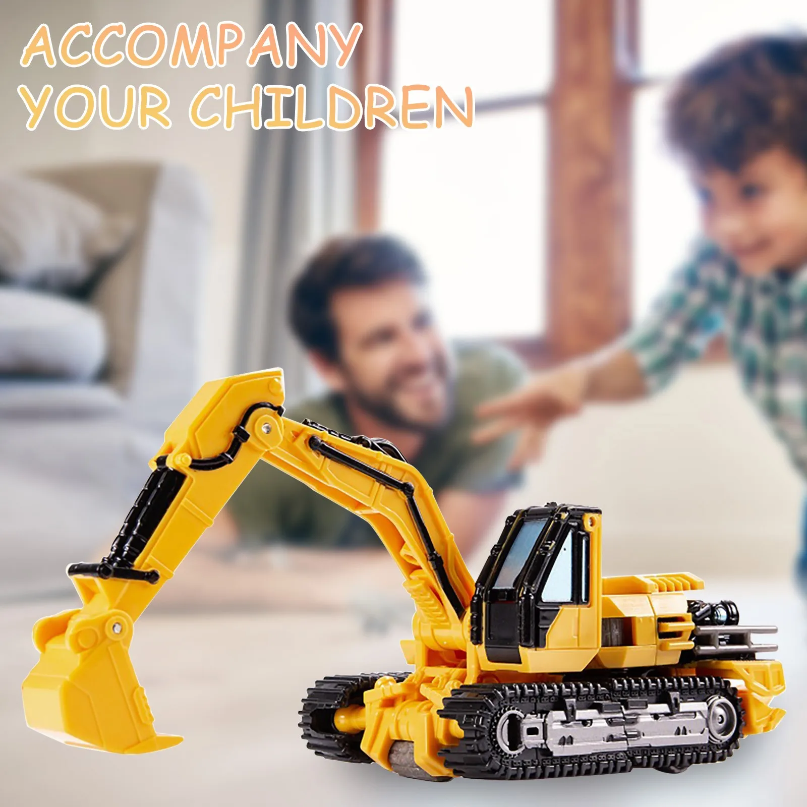 

Anime Transformation Toy Cool Action Figure Robot Excavator Engineering Vehicle Model Deformation Children Toys Gifts