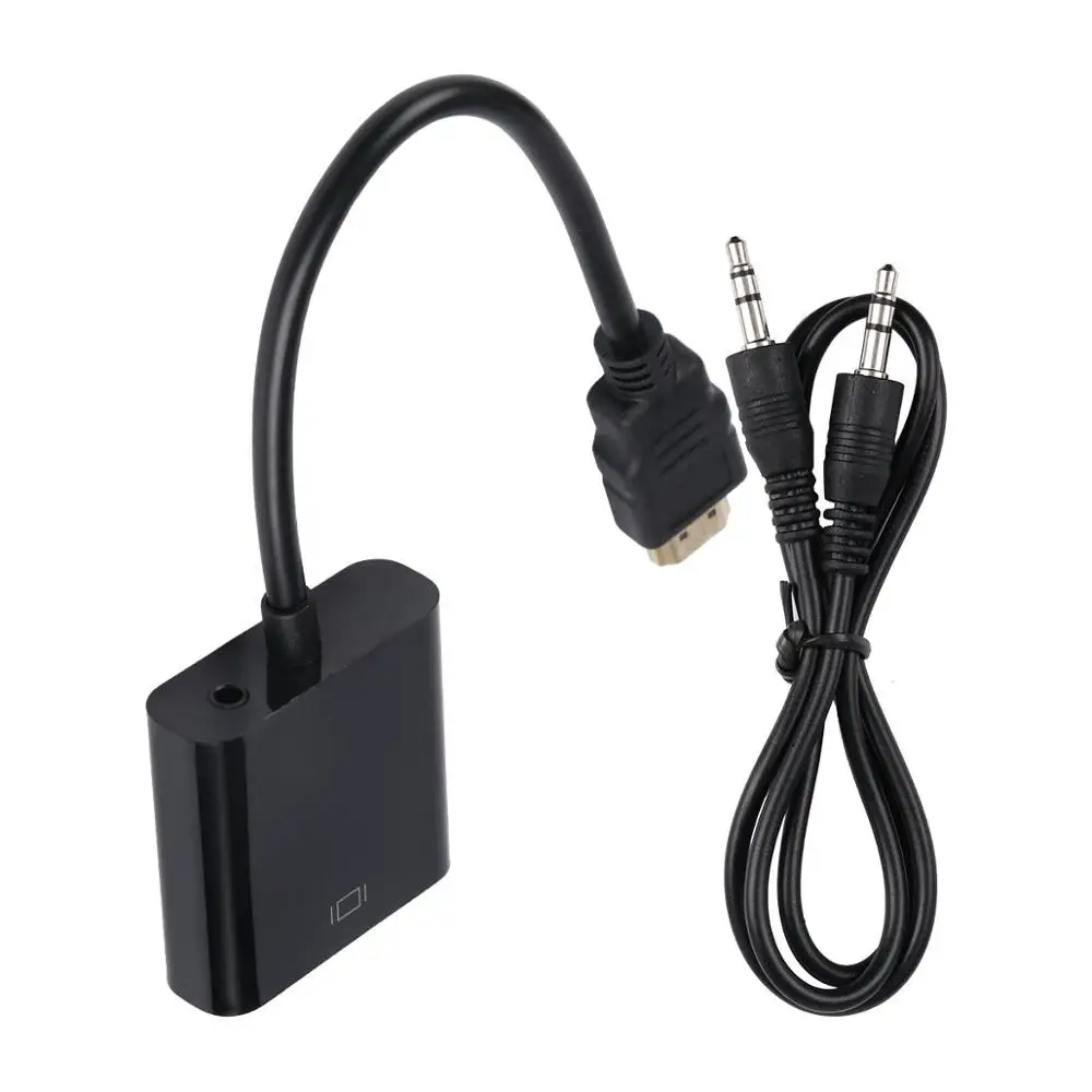 Адаптер конвертер HDMI Male VGA Female с аудиокабелем HD высокоскоростной поддержкой