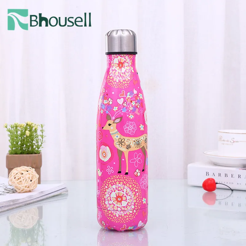 

500ML Christmas Thermal Cup Vacuum Flask Cola Stainless Steel Insulation Coffee Milk Bottle Creative Deer Water Thermos Bottle