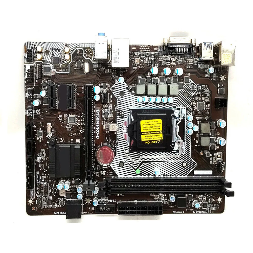 

Материнская плата для MSI B150M PRO-D LGA 1151 DDR4 Micro-ATX Intel B150 USB 3,0 Cardinal Plate