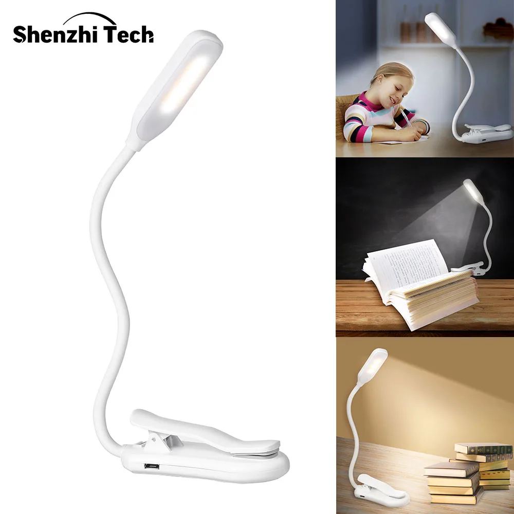 Зажим для чтения Ночной светильник 7 светодиодный s 3 режима яркости настольная