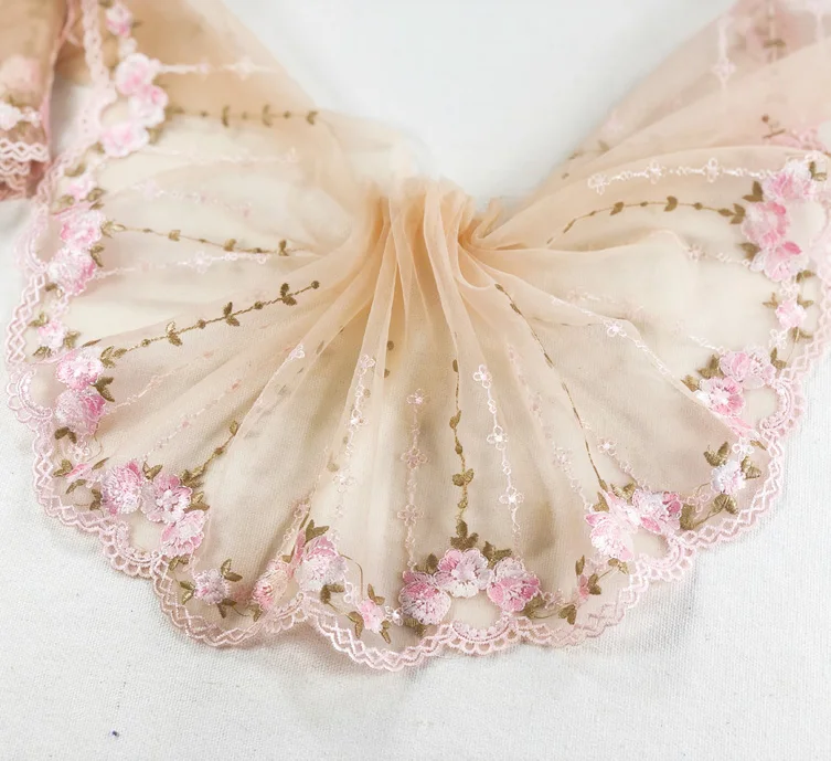 03 Width18cm 3 метра 16-28 см цветная сетчатая кружевная лента с вышивкой для украшения края Платья материал для рукоделия Швейные аксессуары 149 - Цвет: 03 Width18cm