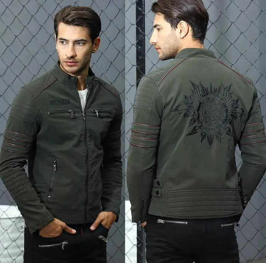 Мужская куртка из искусственной кожи бархатные кожаные куртки Мотоциклетные