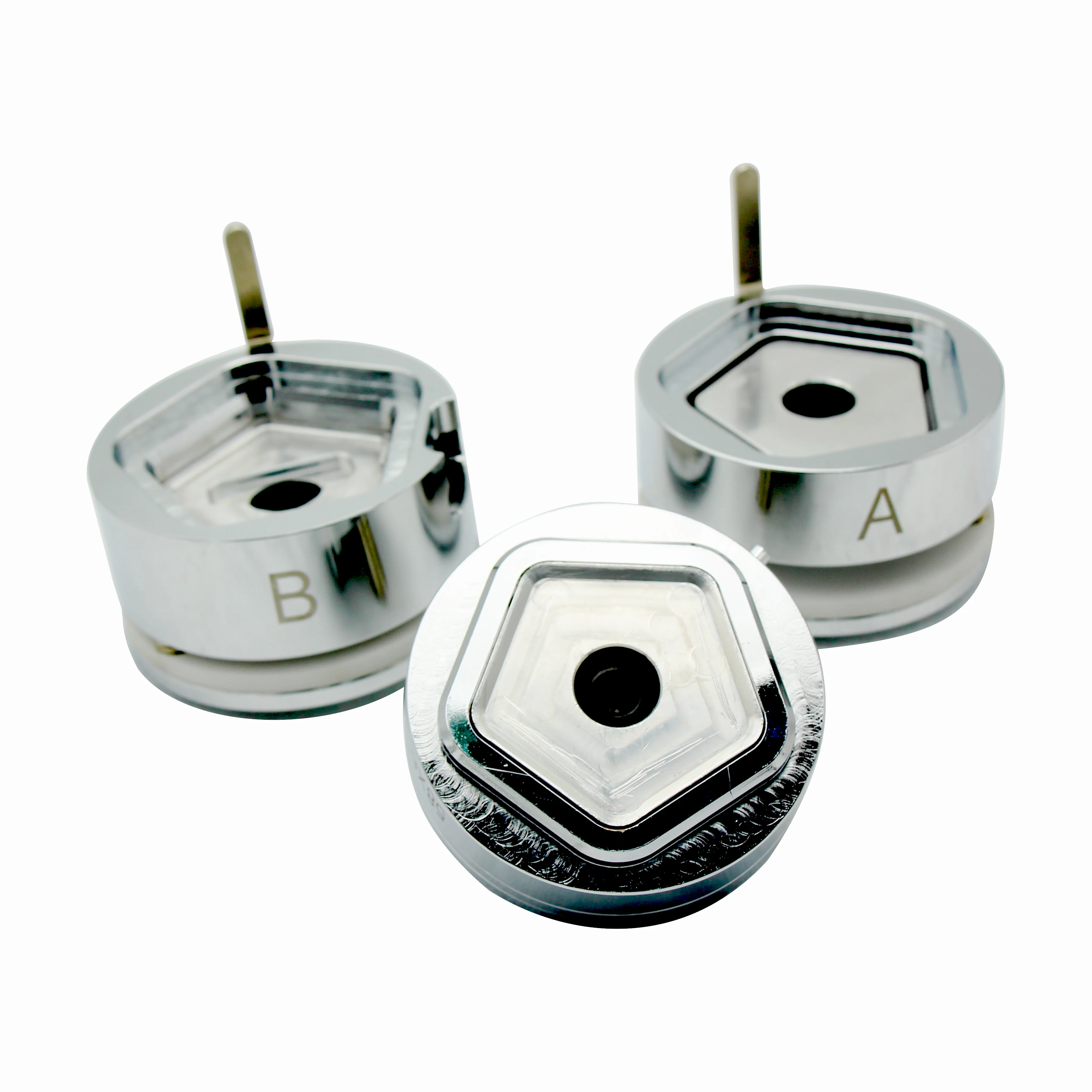 

pentagonal shape badge making machine metal mold