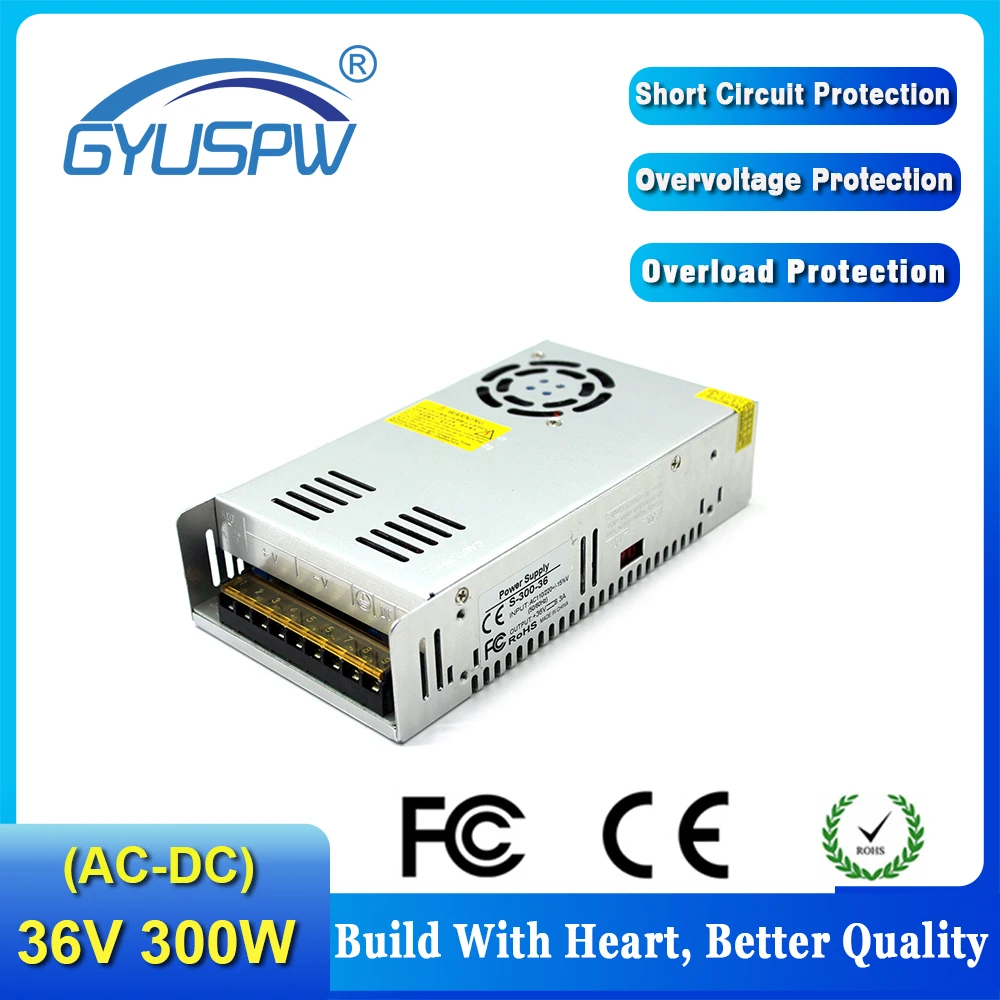 Одиночный выход DC 36V 8.3A 300W импульсный источник питания для ЧПУ маршрутизатор