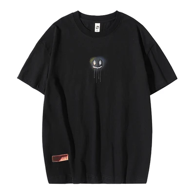 

han Men's summer little devil printed short-sleeved t-shirt ins trend loose half-sleeved T-shirt