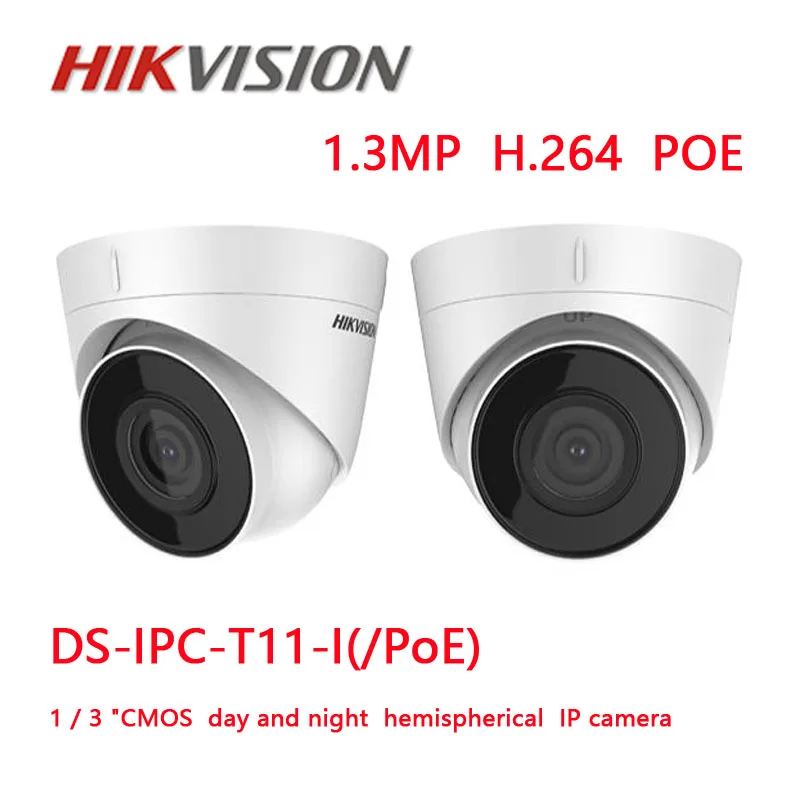 HIKVISION ip-камера CCTV камера 1.3MP купольная сетевая камера securet DS-IPC-T11-I(/PoE