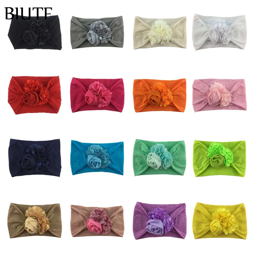 20 шт./лот шикарный головной убор эластичная широкая нейлоновая повязка на голову