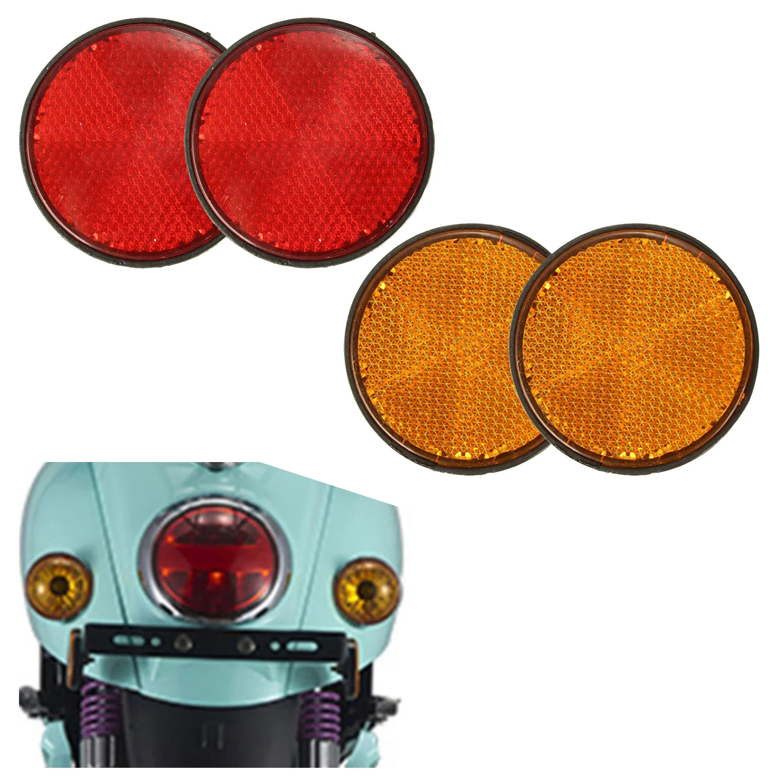 Комплект из 2 предметов с круглым Предупреждение полоска Светоотражающая