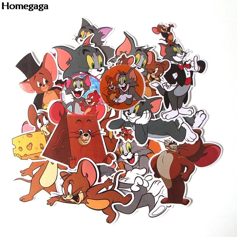 Homegaga 17 шт. наклейки для ноутбука велосипеда скрапбукинга с изображением кошки и