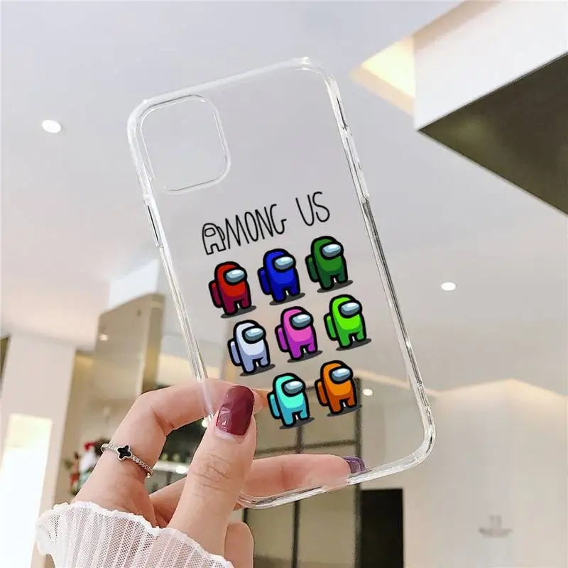 

Among Us Phone Case Transparent soft For iphone 5 5s 5c se 6 6s 7 8 11 12 plus mini x xs xr pro max