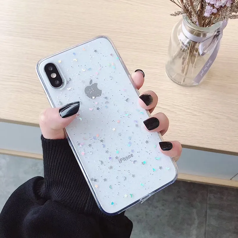 T1 Lovebay блестящий чехол с блестками для iphone 11, 8, 7 Plus, 6, 6 S, прозрачный мягкий чехол из ТПУ для iphone 11 Pro, X, XR, XS Max, задняя крышка - Цвет: T1
