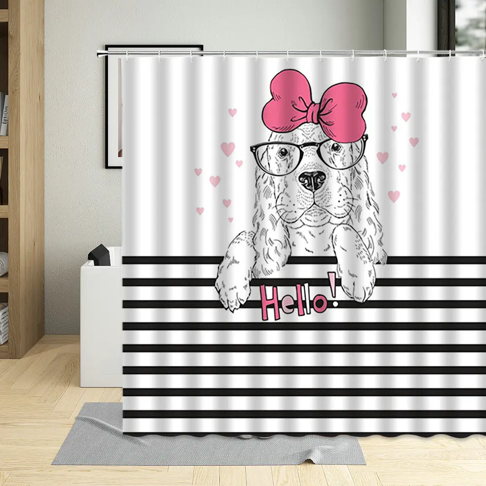 

Оригинальная уникальная водонепроницаемая занавеска для ванной s забавные мультяшные собаки занавеска для душа из полиэстера детский экра...