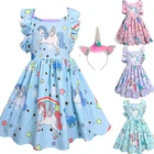 Детское вечернее платье на день рождения, платье для маленьких девочек с единорогом, праздничное официальное платье-пачка, сарафан принцессы, одежда для косплея