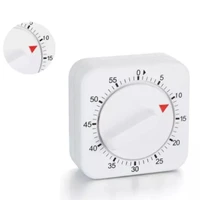 60 minutes kitchen timer count down alarm reminder white square mechanical timer for kitchen home baking tools