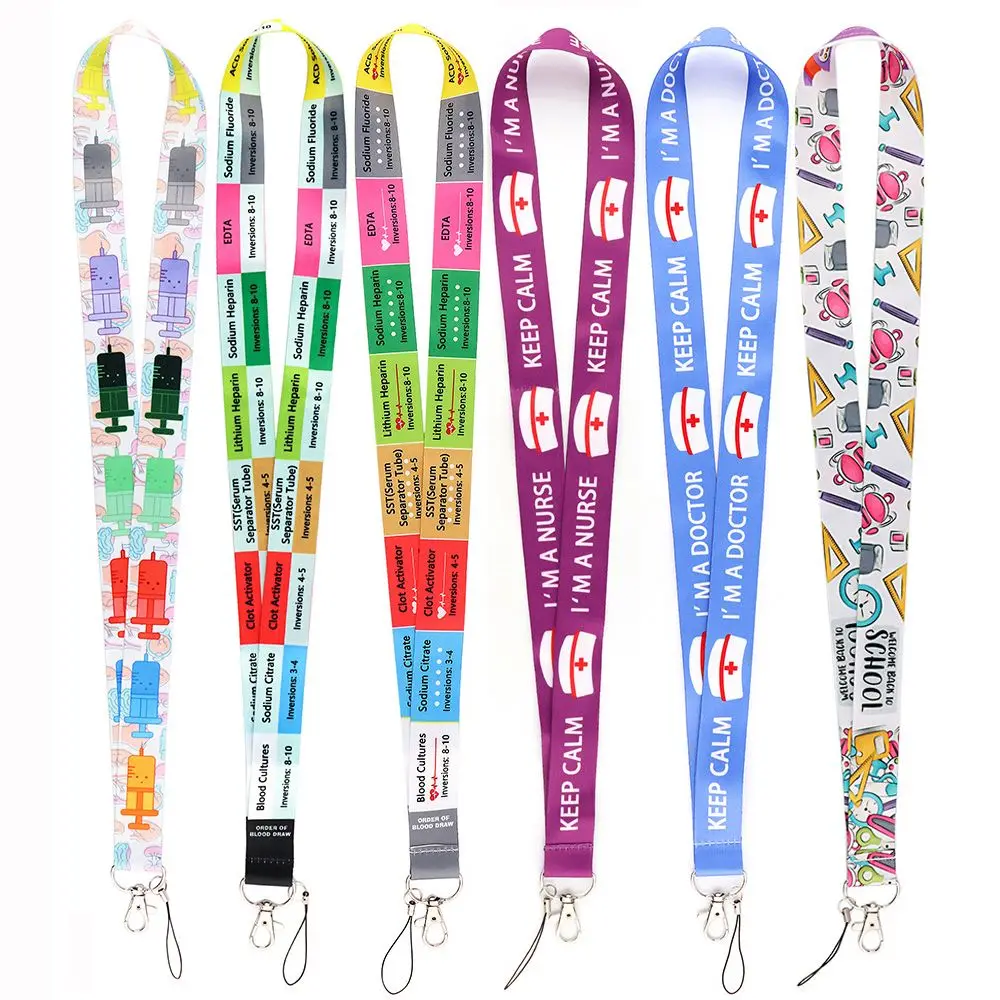 

1Pc Mobile Phone Lanyard Gym Key Chain Doctors ID Card Mobile Phone Straps Nurse Lanyard Neck Strap Key Chain Accessories