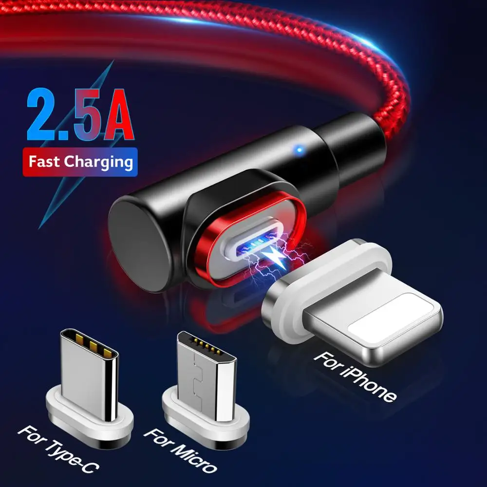 Магнитный кабель GETIHU 2 5a Micro USB Type C быстрая зарядка магнитное зарядное устройство